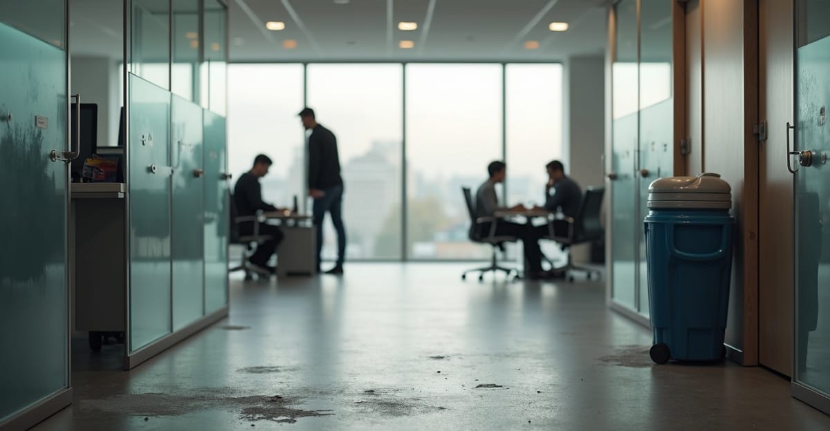 What are the signs of a poorly cleaned office?