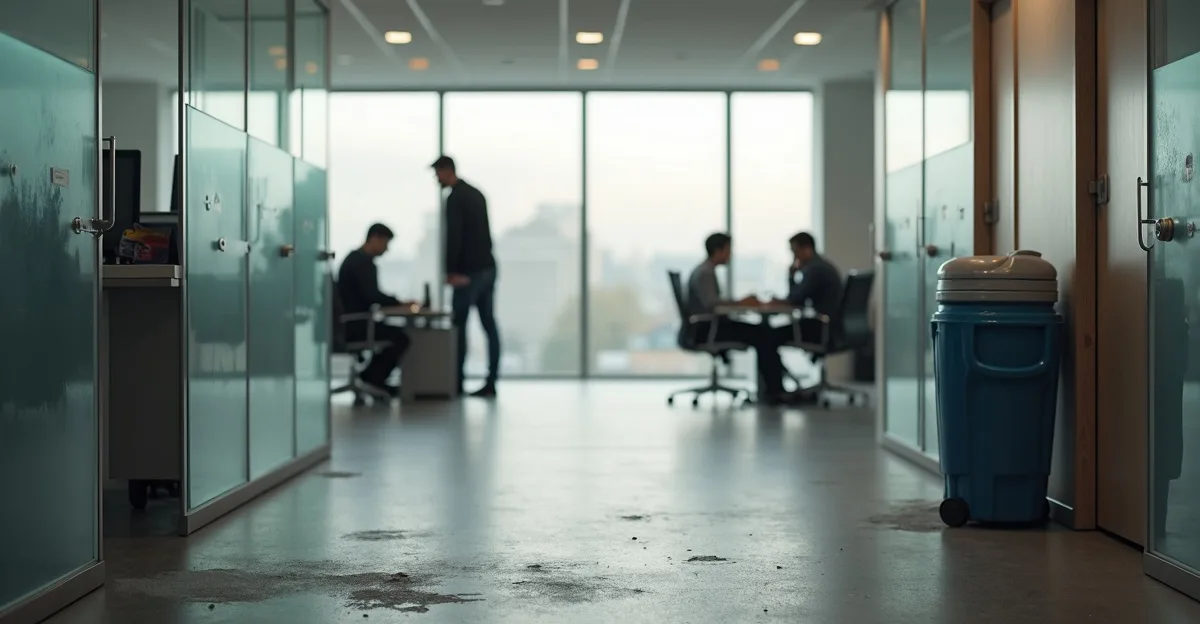 What are the signs of a poorly cleaned office?